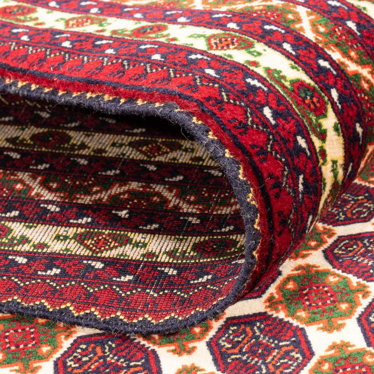 Tapis de couloir Tapis afghan - 287 x 90 cm - beige