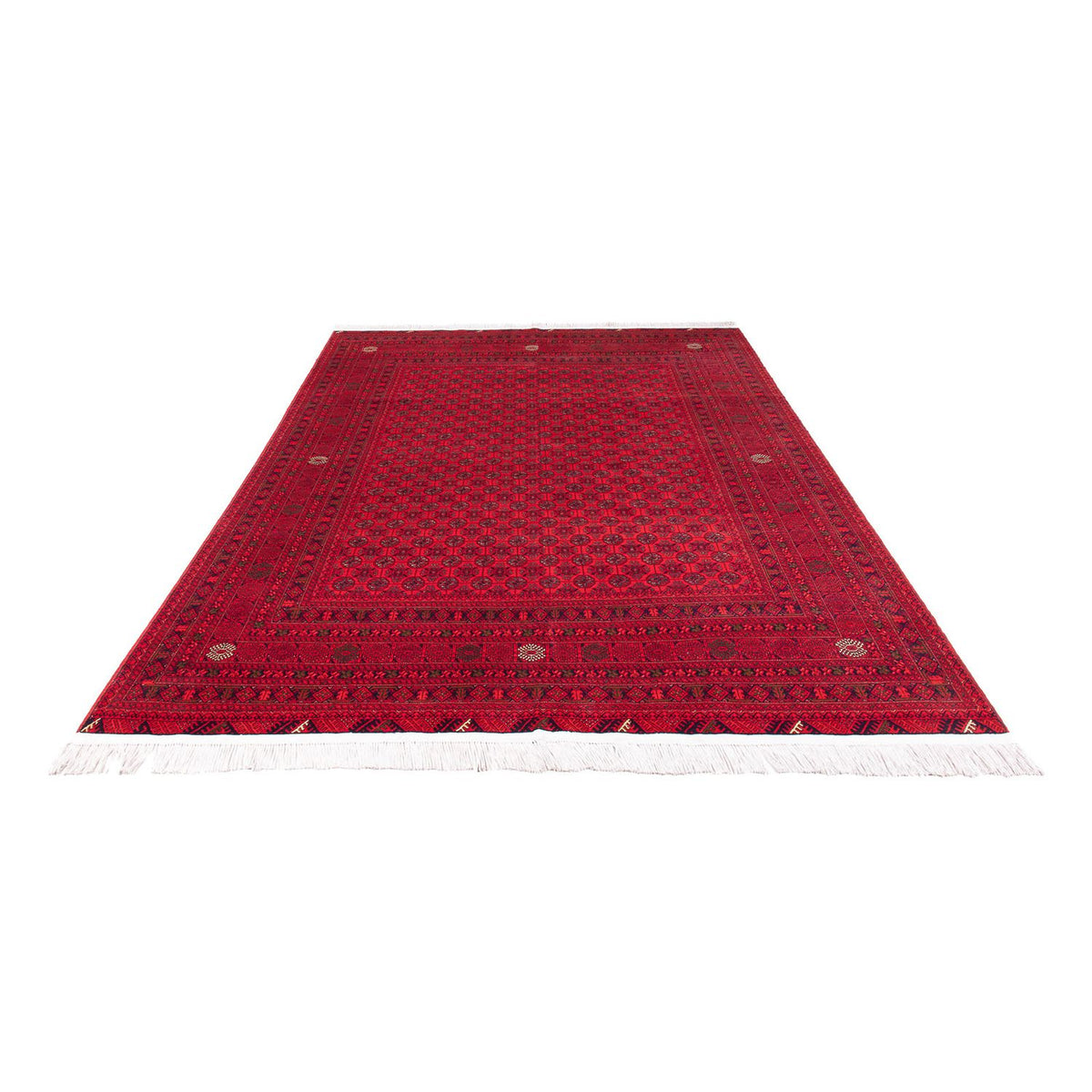 Tapis afghan - 295 x 194 cm - rouge