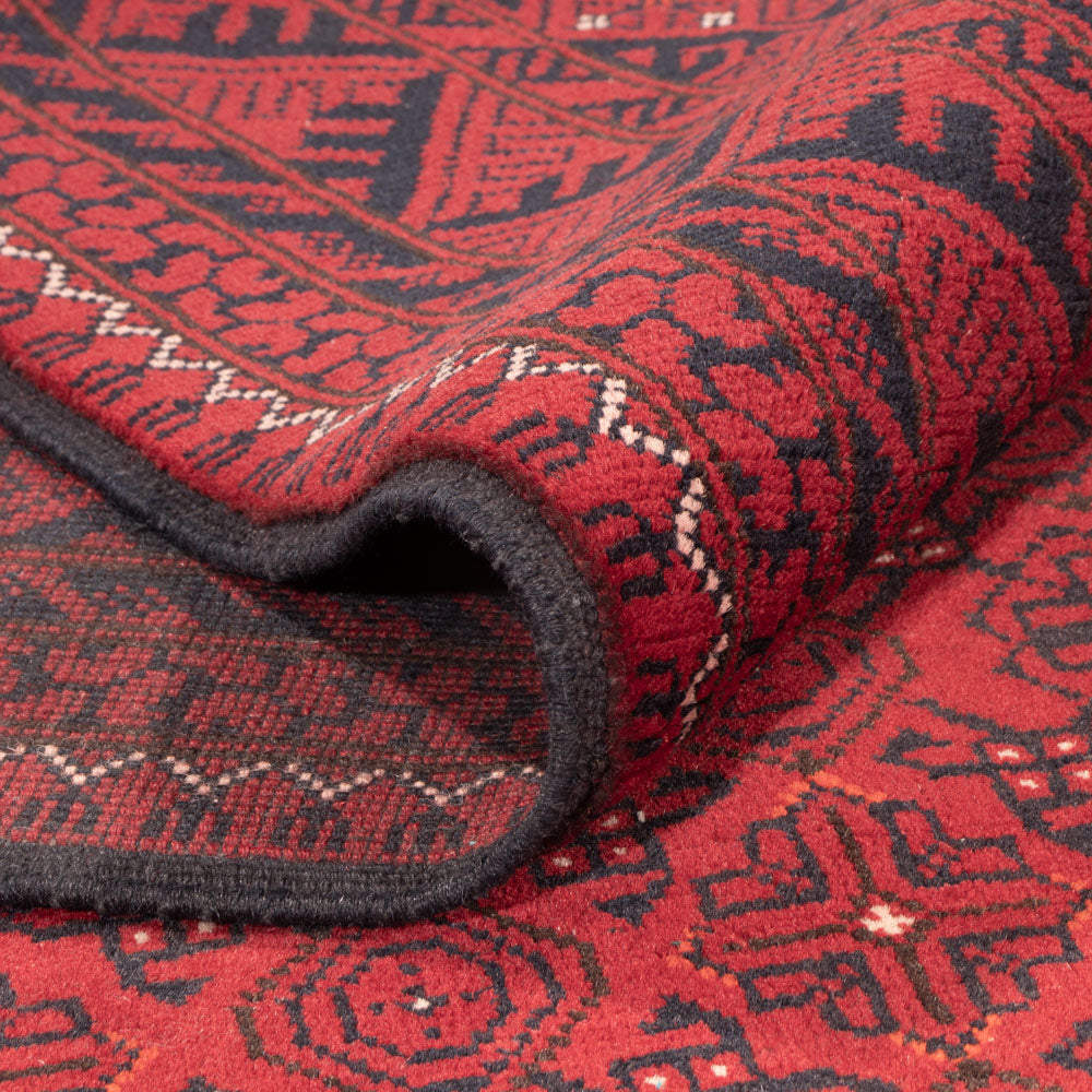 Tapis afghan - 296 x 193 cm - rouge