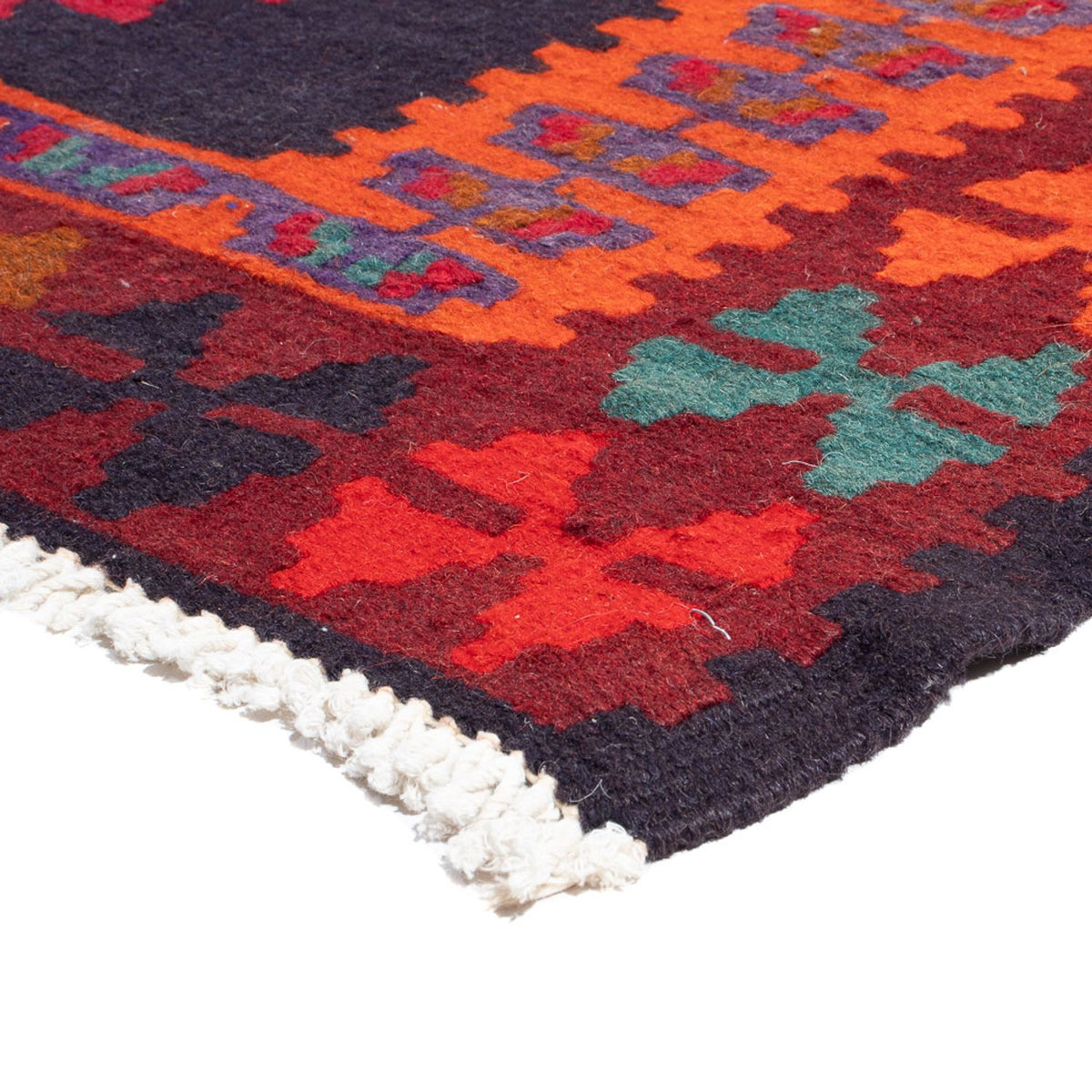 Tapis de couloir Tapis Kelim - Vieux - 385 x 145 cm - multicolore