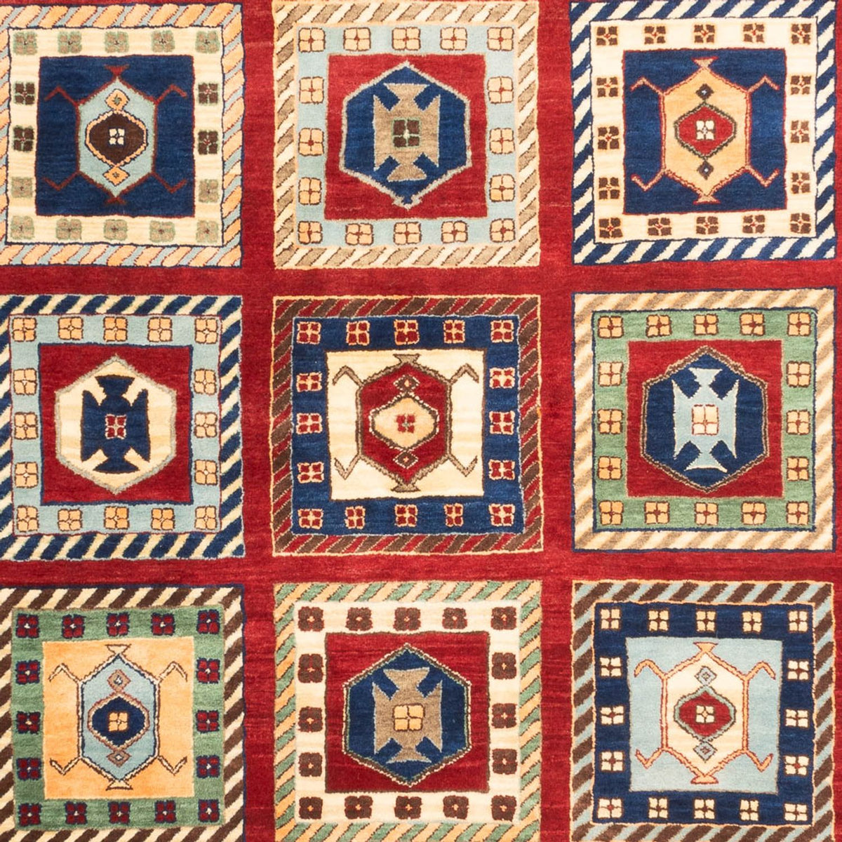 Tapis Gabbeh - Loribaft Indus - 241 x 168 cm - multicolore