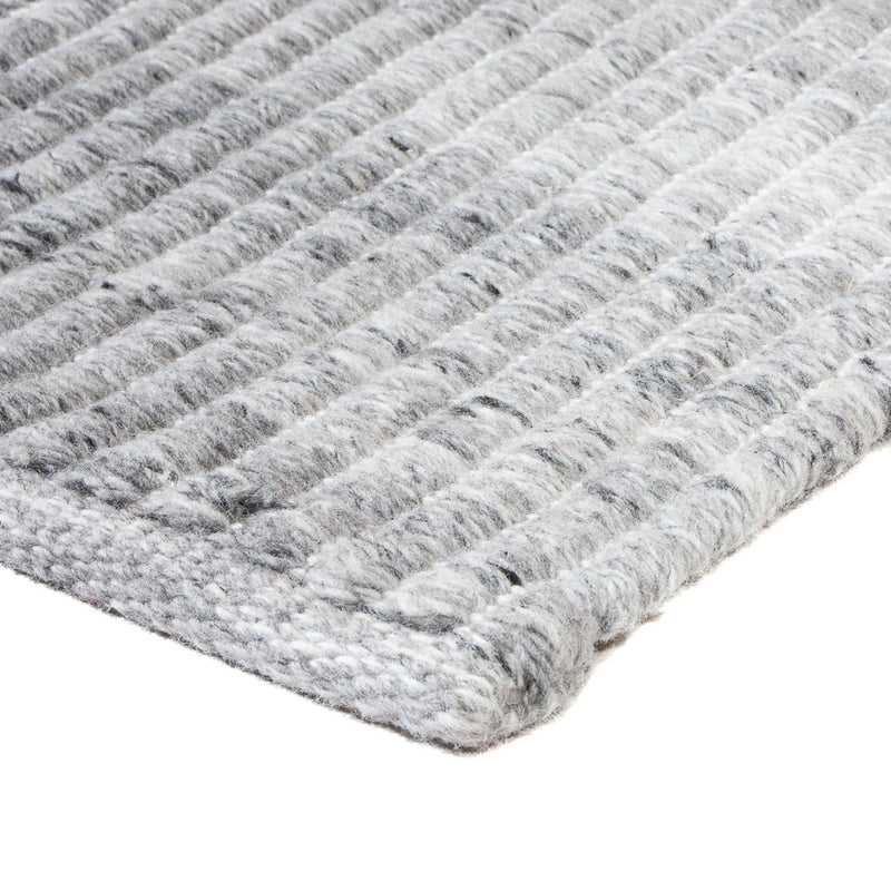 Tapis de couloir Tapis en laine - 100 x 32 cm - gris clair