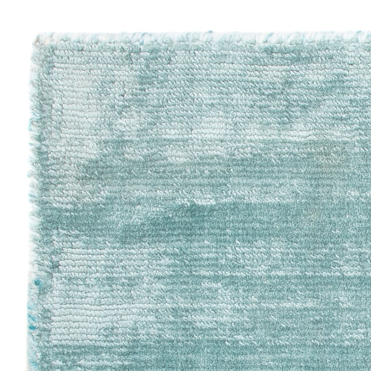 Tapis en viscose carré - 30 x 30 cm - bleu clair
