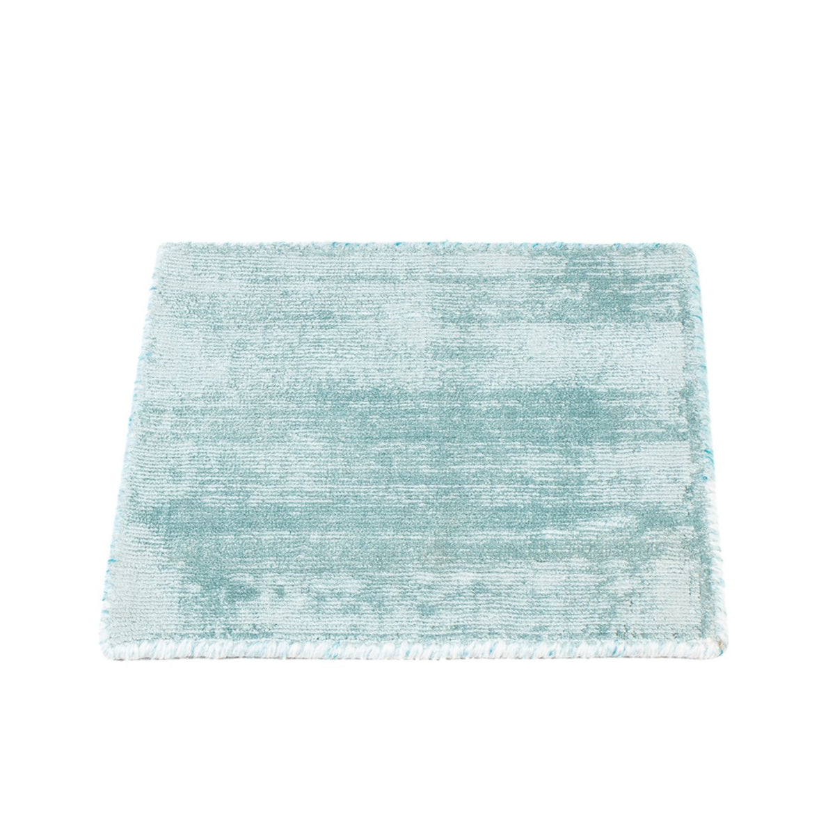 Tapis en viscose carré - 30 x 30 cm - bleu clair