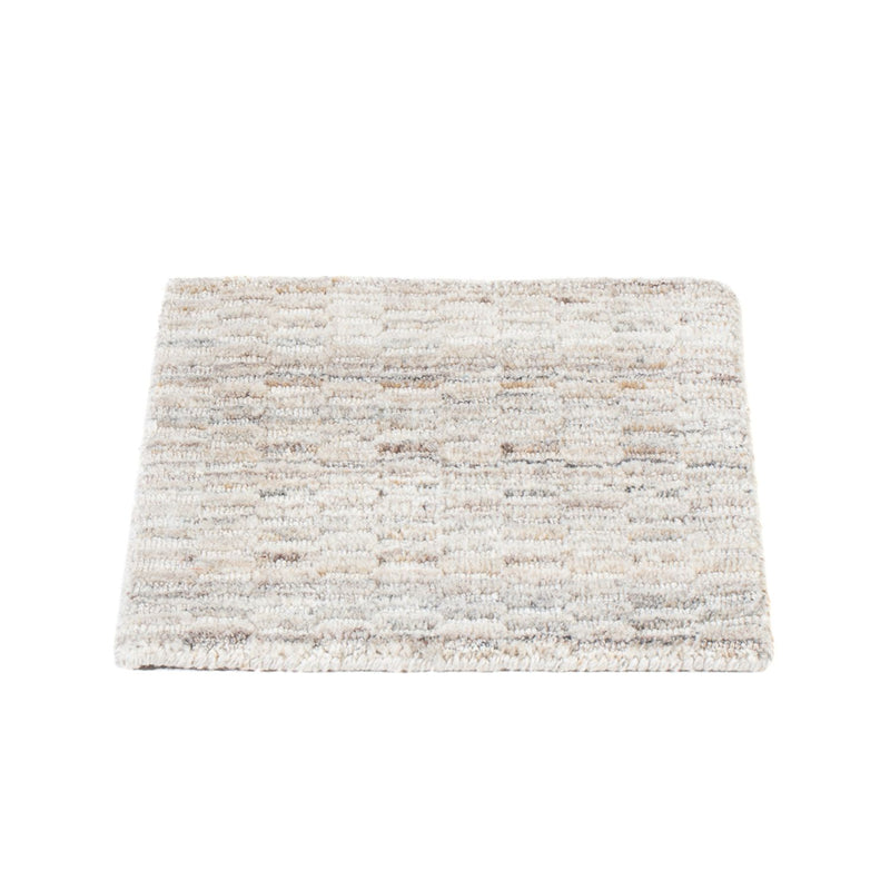 Tapis en laine carré  - 33 x 30 cm - gris clair