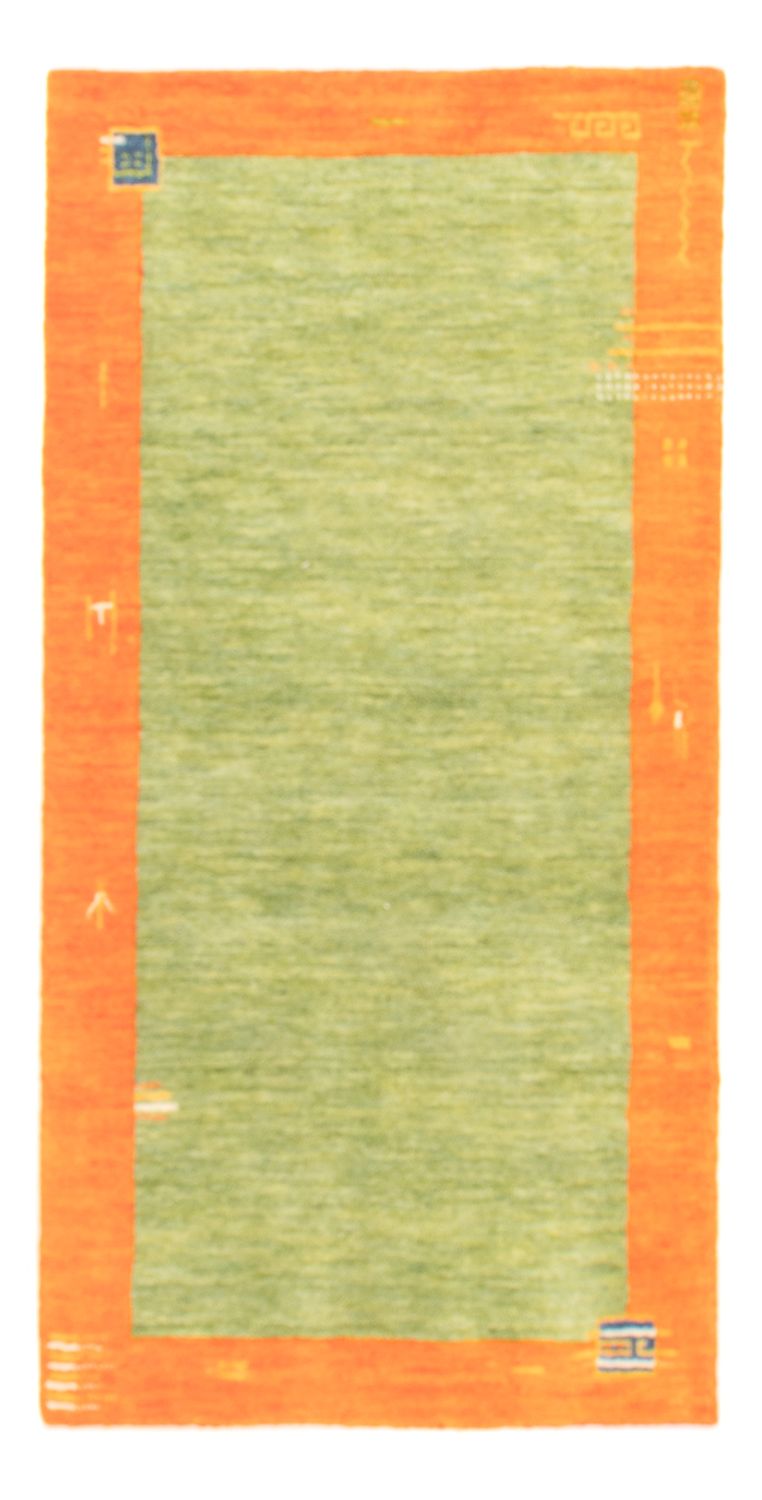 Tapis Gabbeh - Indus - 140 x 70 cm - vert clair