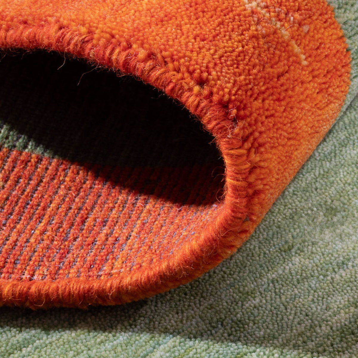 Tapis Gabbeh - Indus - 140 x 70 cm - vert clair