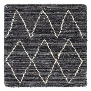 Tapis en laine carré  - 42 x 42 cm - anthracite