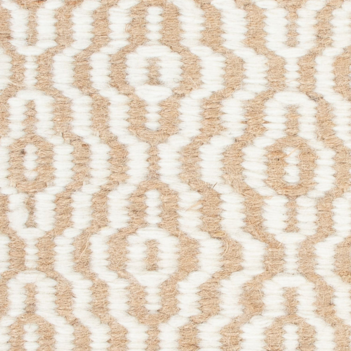 Tapis en laine carré  - 35 x 32 cm - beige