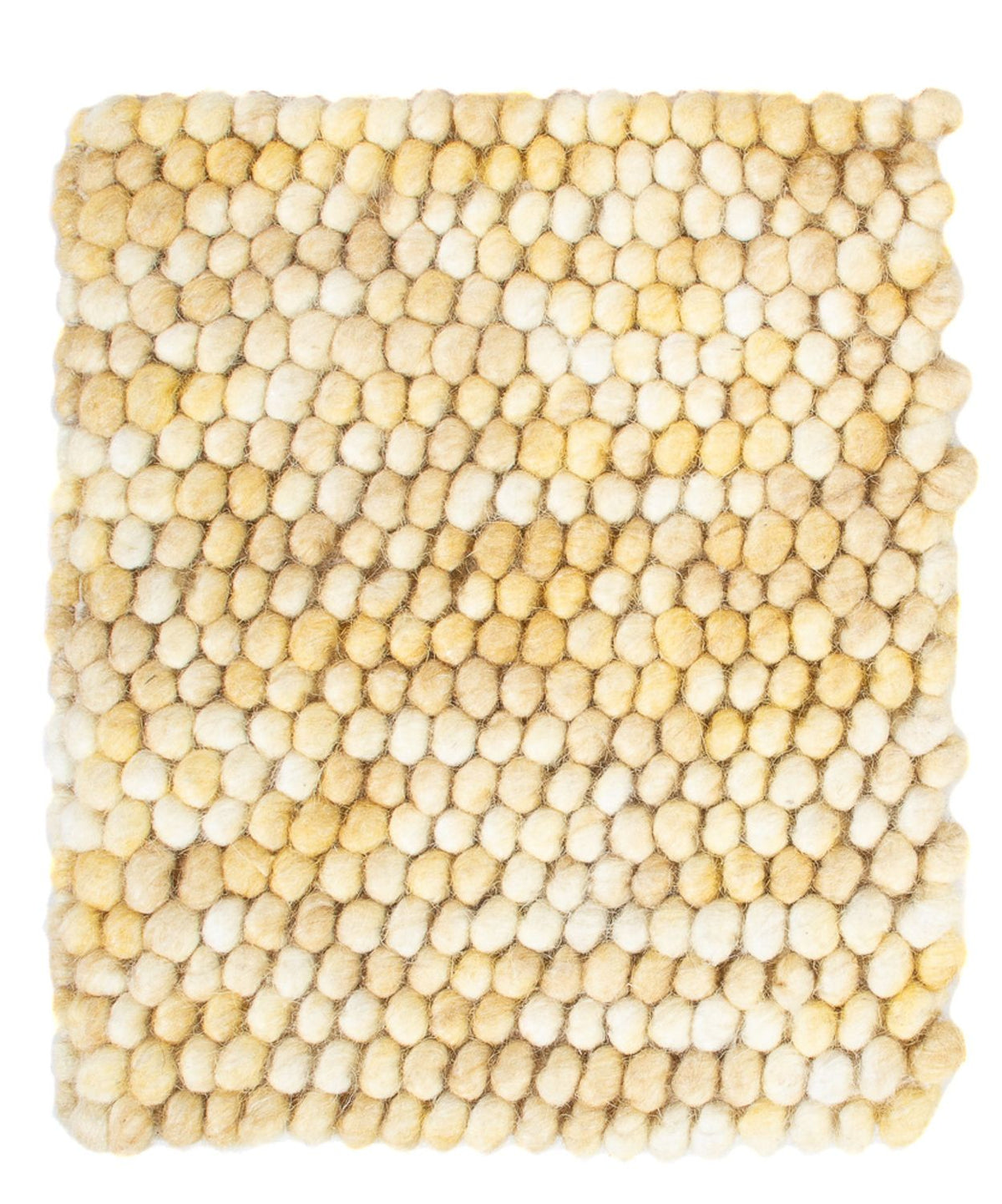 Tapis en laine carré - 32 x 32 cm - beige clair