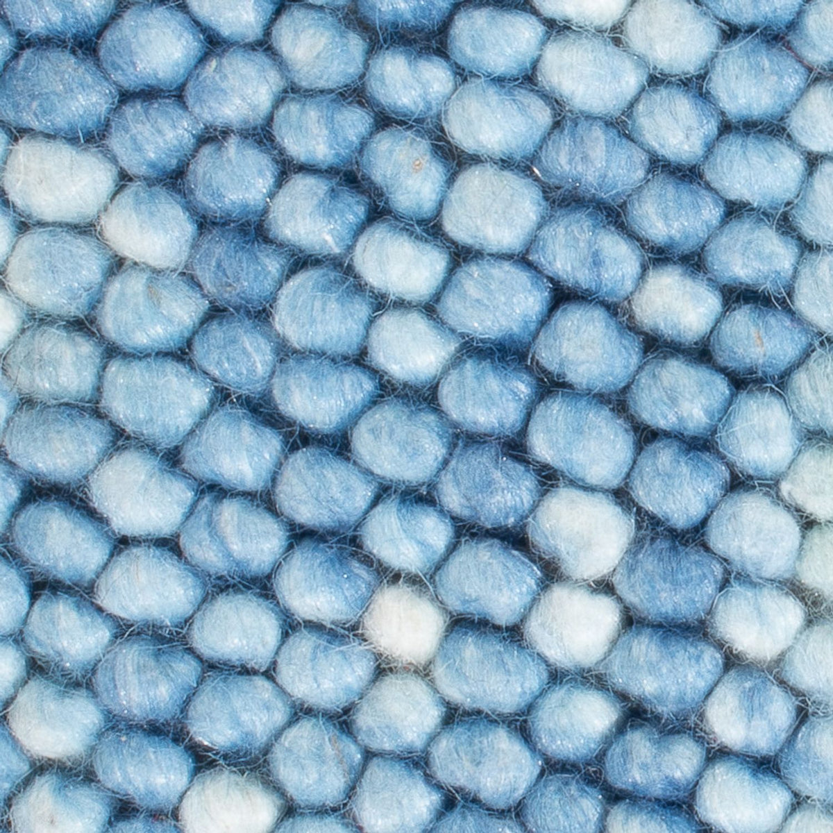 Tapis en laine carré - 25 x 25 cm - bleu clair