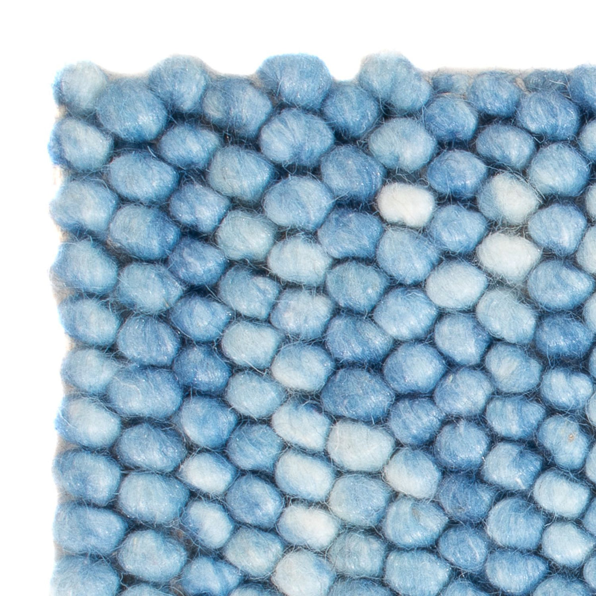 Tapis en laine carré - 25 x 25 cm - bleu clair