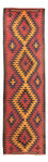 Tapis de couloir Tapis Kelim - Vieux - 423 x 140 cm - rouge foncé
