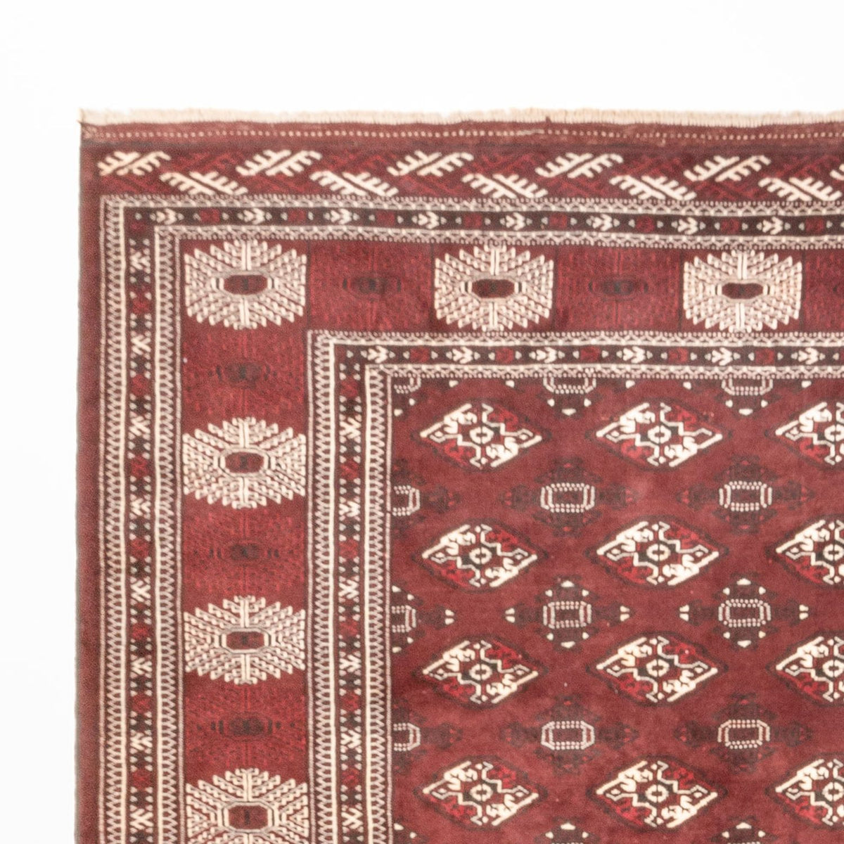 Tapis Turkaman - 380 x 260 cm - rouge foncé