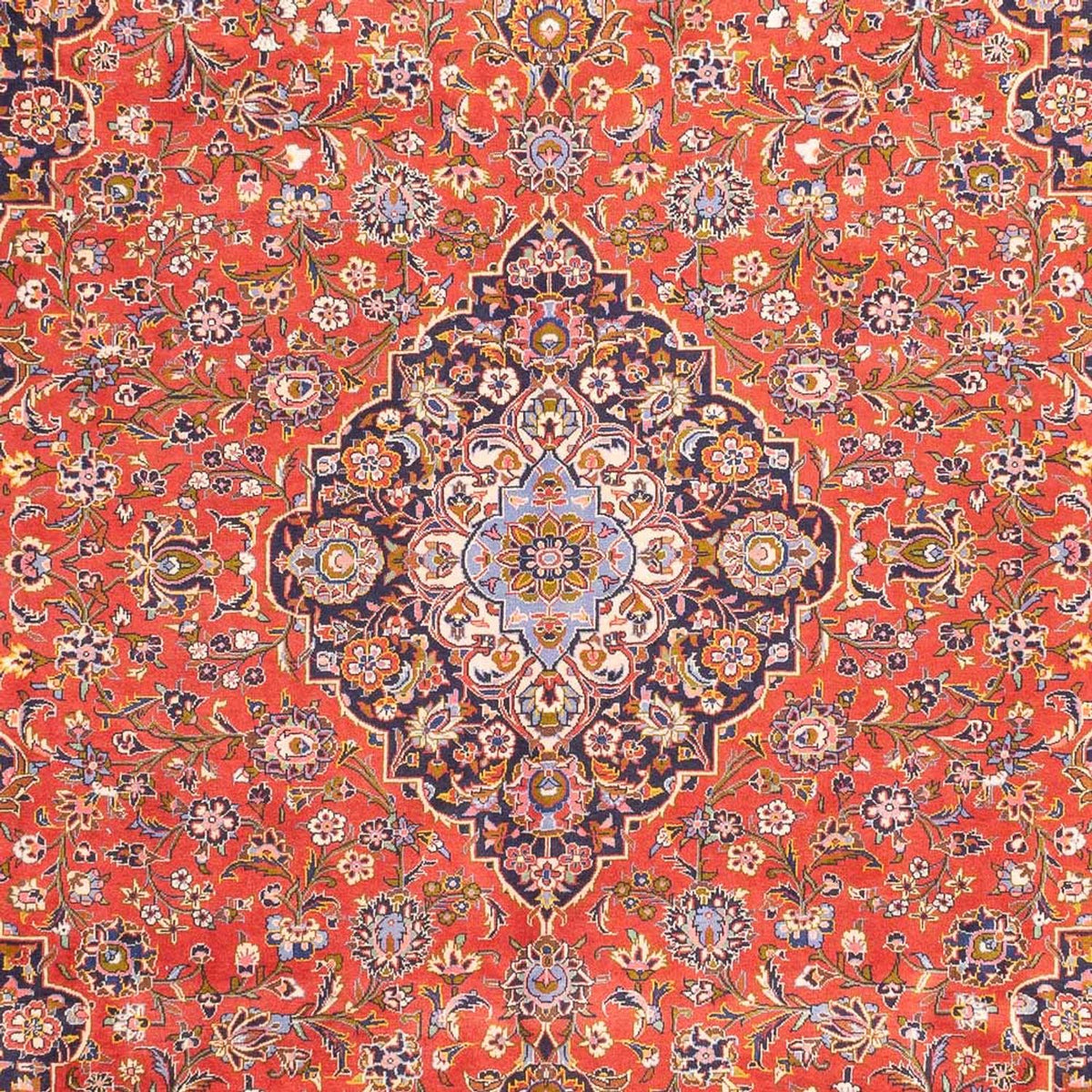 Tapis persan - Keshan - 385 x 305 cm - rouge clair
