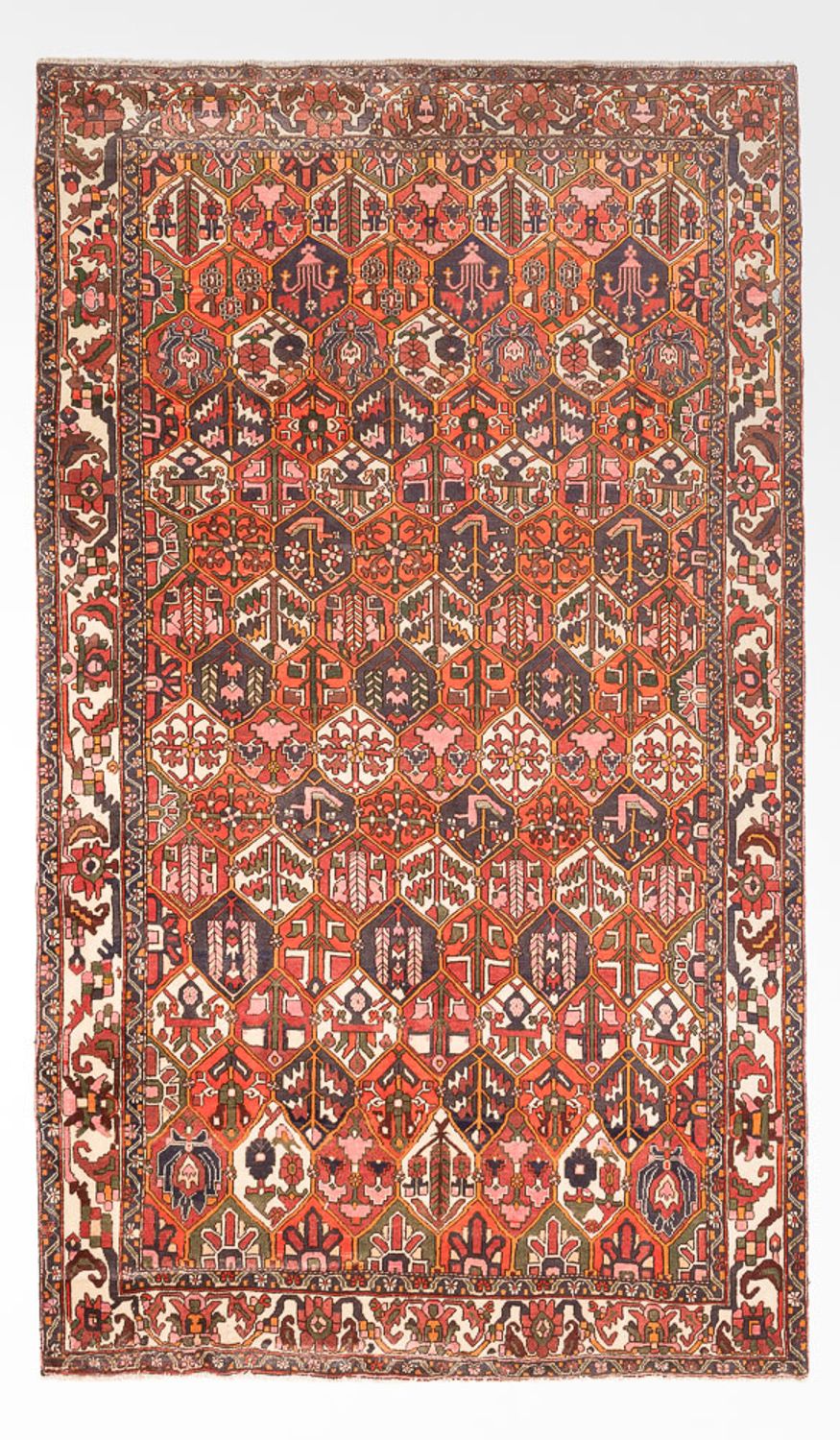 Tapis persan - Nomadic - 310 x 210 cm - terracotta