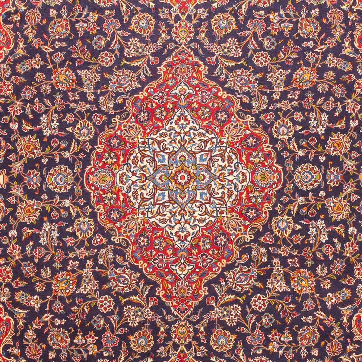 Tapis persan - Keshan - 380 x 295 cm - bleu foncé