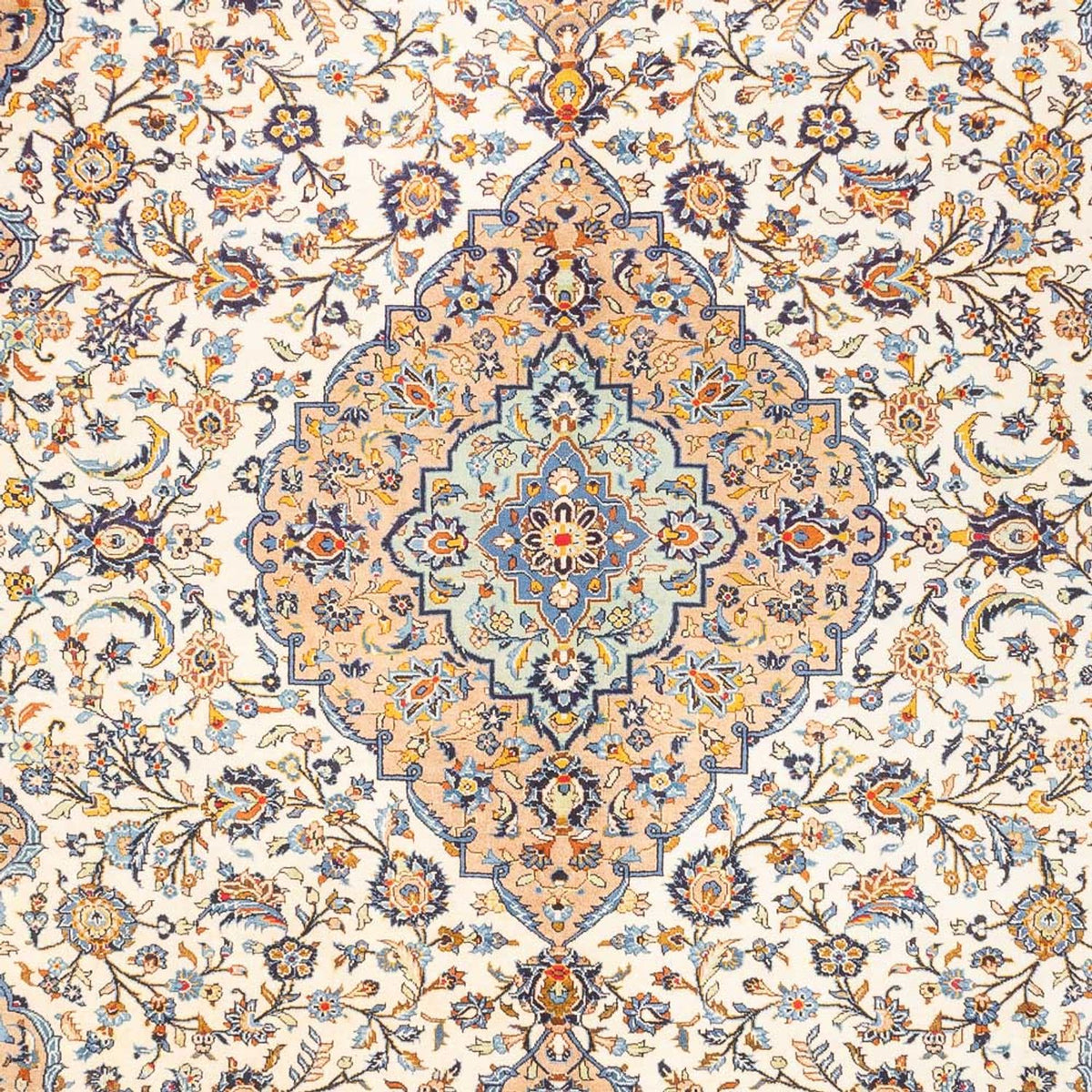 Tapis persan - Keshan - 405 x 302 cm - beige foncé