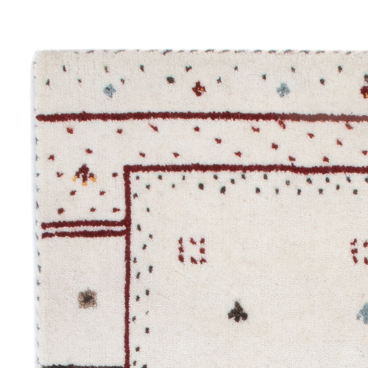 Tapis Gabbeh - Loribaft Softy - 90 x 60 cm - gris clair
