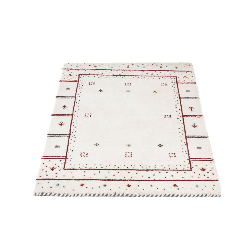 Tapis Gabbeh - Loribaft Softy - 90 x 60 cm - gris clair