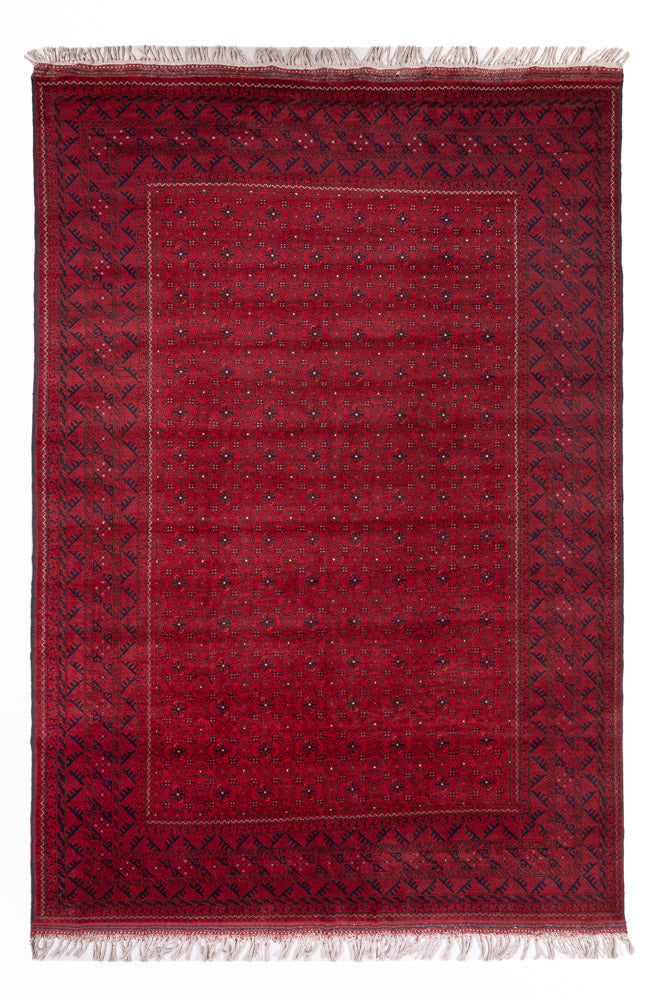 Tapis afghan - Boukhara - 294 x 195 cm - rouge