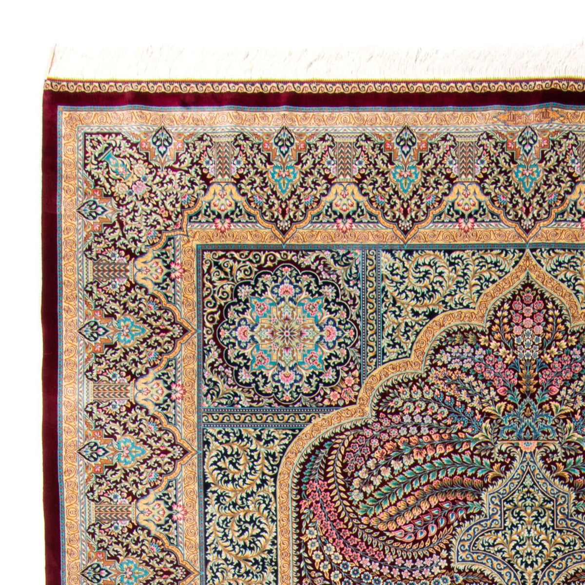 Tapis persan - Ghom - 300 x 200 cm - multicolore