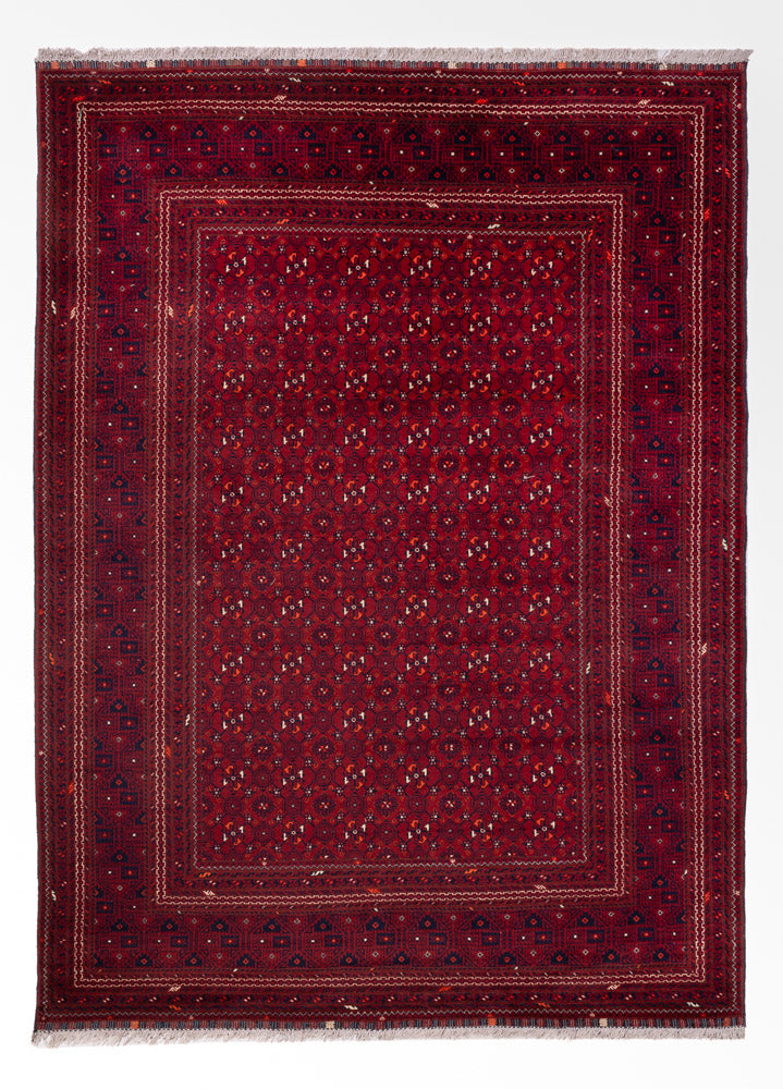 Tapis afghan - Boukhara - 289 x 208 cm - rouge