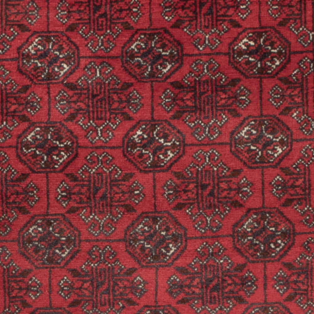 Tapis afghan - Boukhara - 122 x 70 cm - rouge foncé