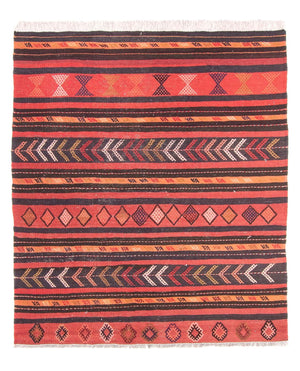 Tapis Kelim - Vieux - 190 x 160 cm - multicolore