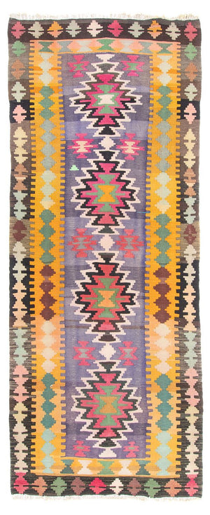 Tapis de couloir Tapis Kelim - Vieux - 360 x 147 cm - multicolore