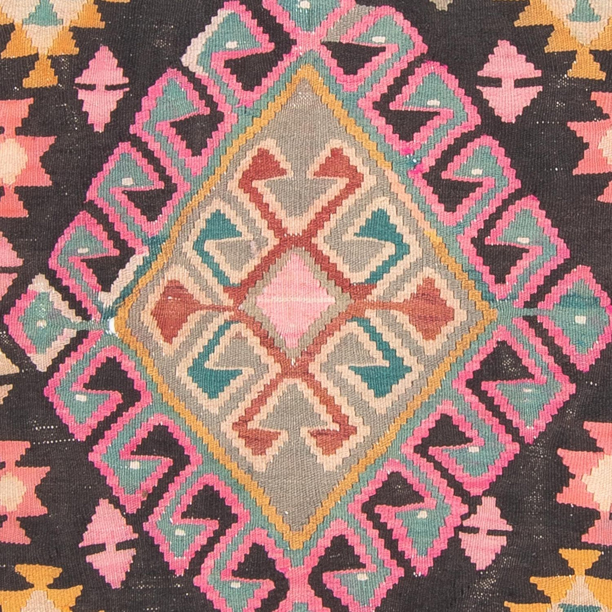 Tapis de couloir Tapis Kelim - Vieux - 347 x 150 cm - multicolore