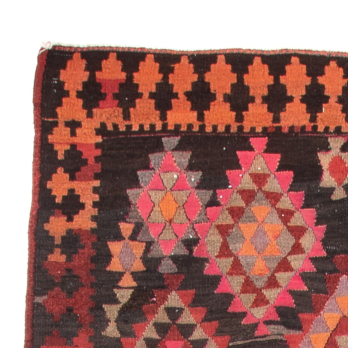 Tapis de couloir Tapis Kelim - Vieux - 460 x 143 cm - multicolore