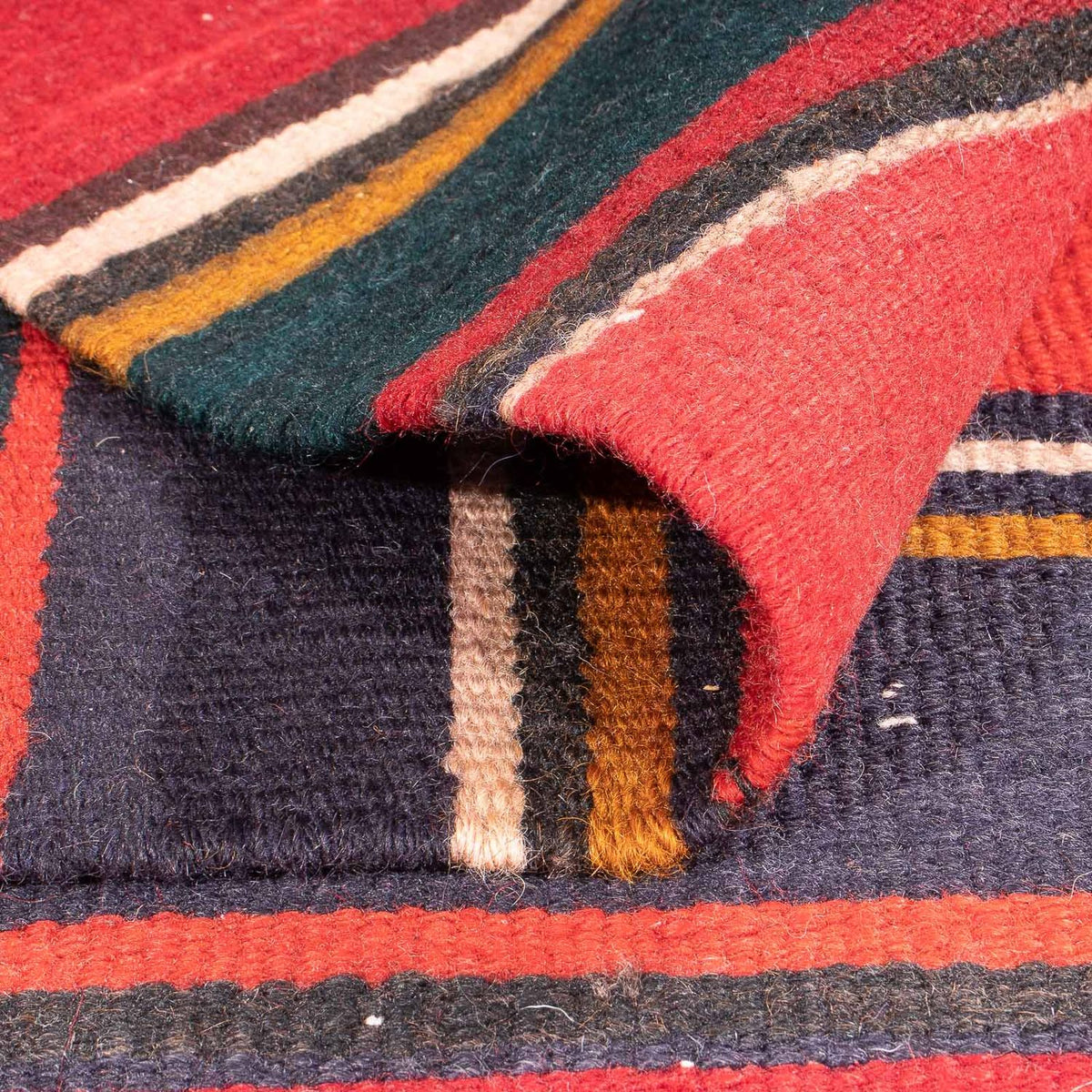 Tapis Kelim - Vieux carré - 215 x 190 cm - multicolore