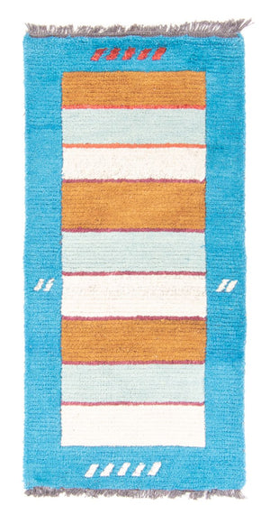 Tapis Népalais - 140 x 70 cm - turquoise