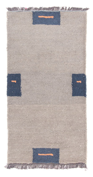 Tapis Népalais - 140 x 70 cm - gris