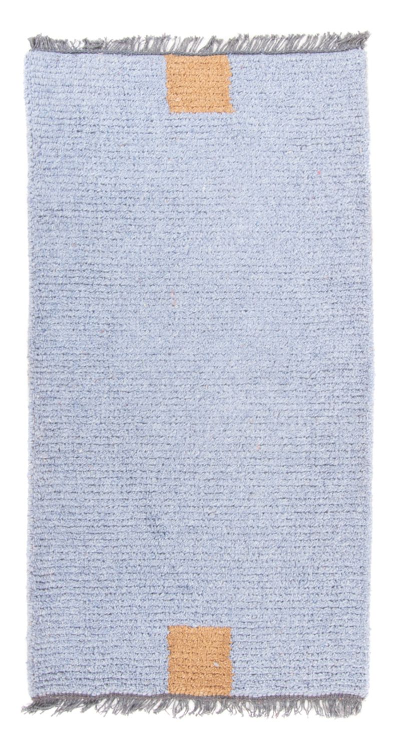 Tapis Népalais - 140 x 70 cm - bleu clair
