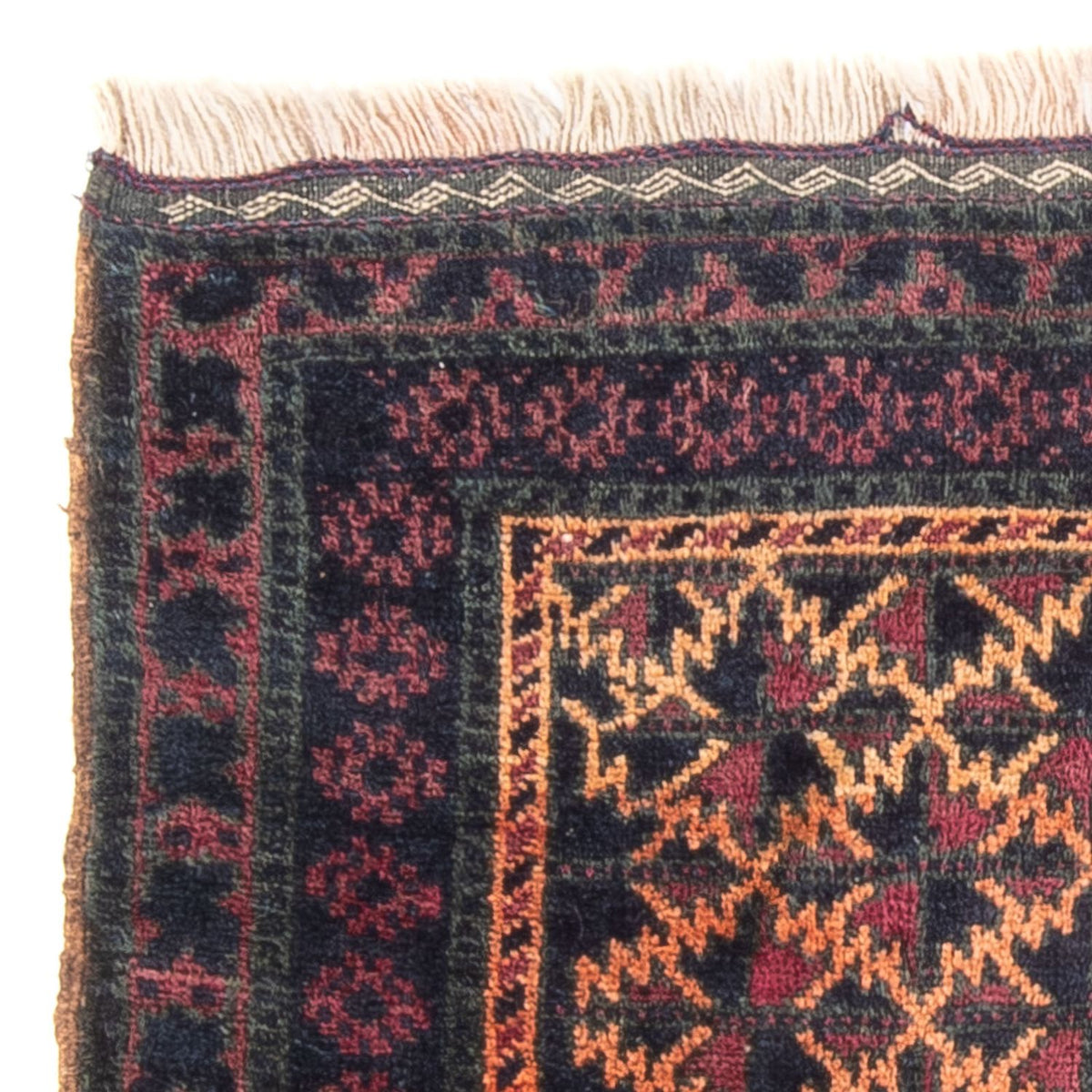 Tapis Belutsch carré - 70 x 60 cm - multicolore