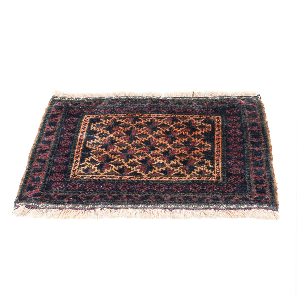 Tapis Belutsch carré - 70 x 60 cm - multicolore