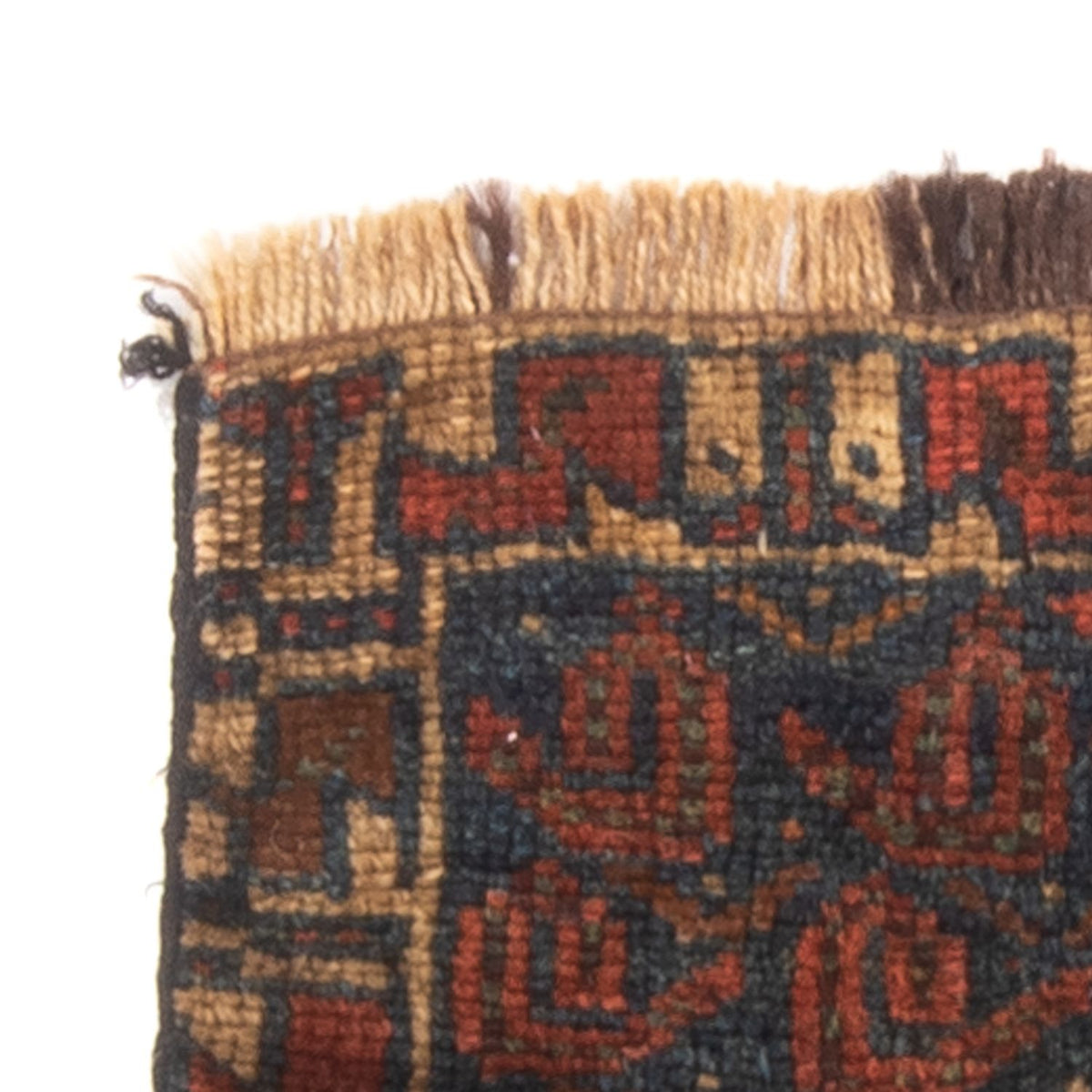 Tapis afghan carré - 32 x 20 cm - multicolore