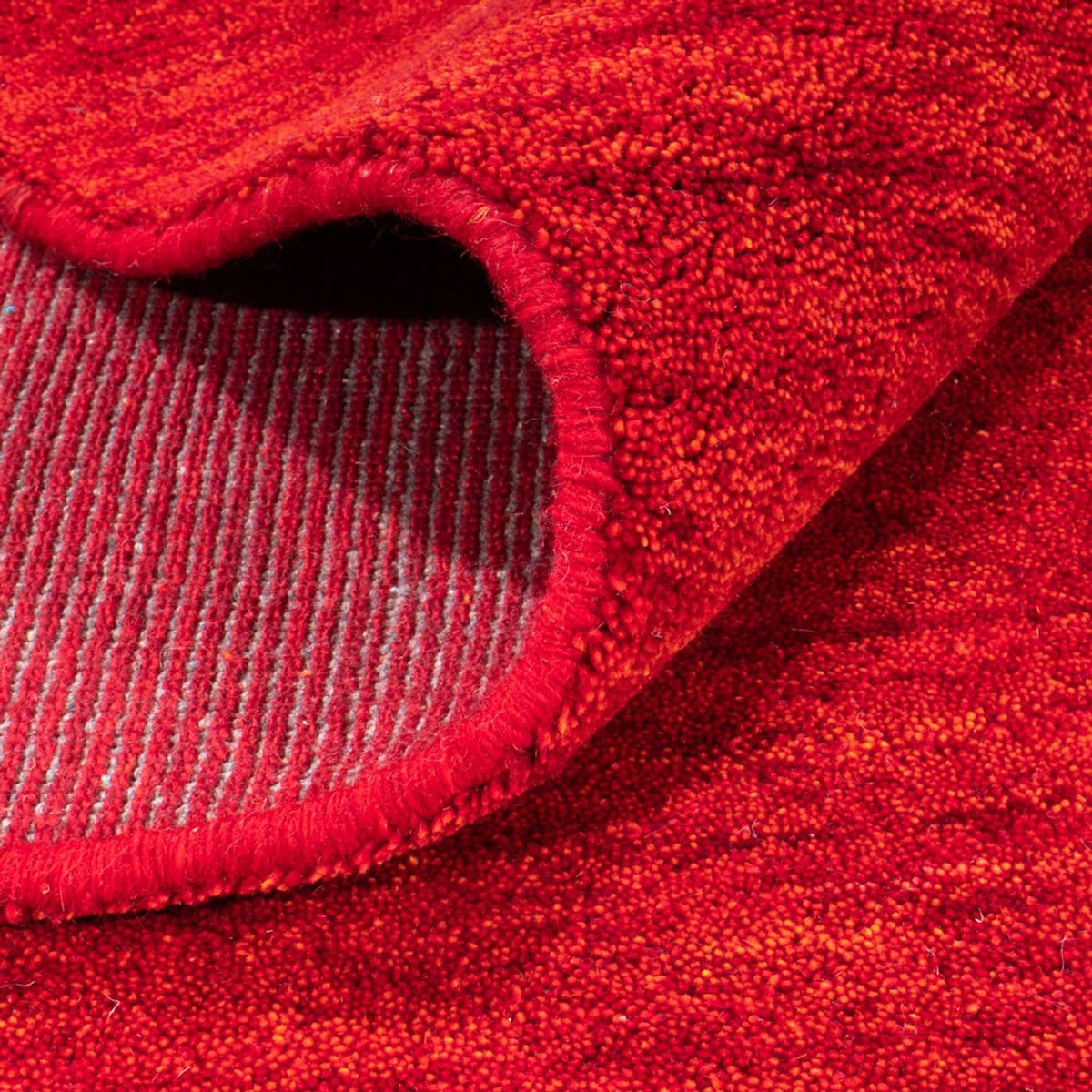 Tapis Gabbeh - Softy carré - 200 x 200 cm - rouge