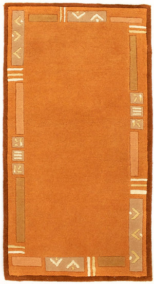Tapis Népalais - 137 x 73 cm - orange