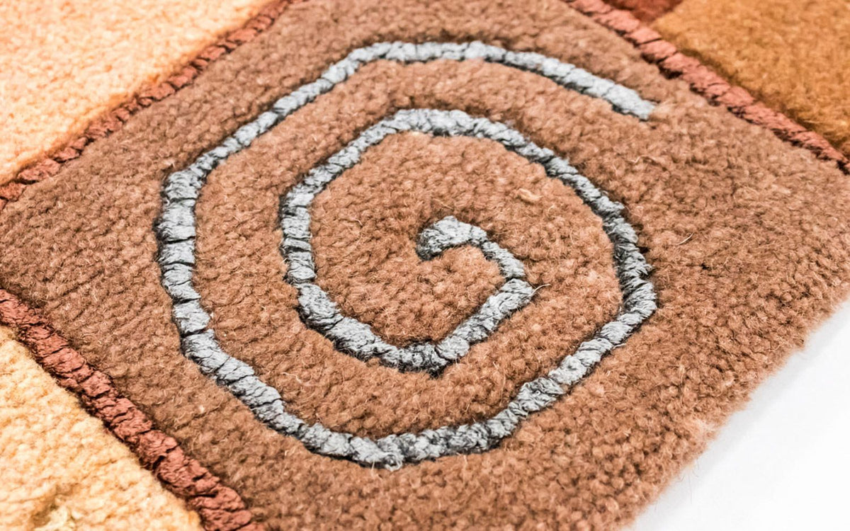 Tapis Népalais - 238 x 172 cm - marron clair