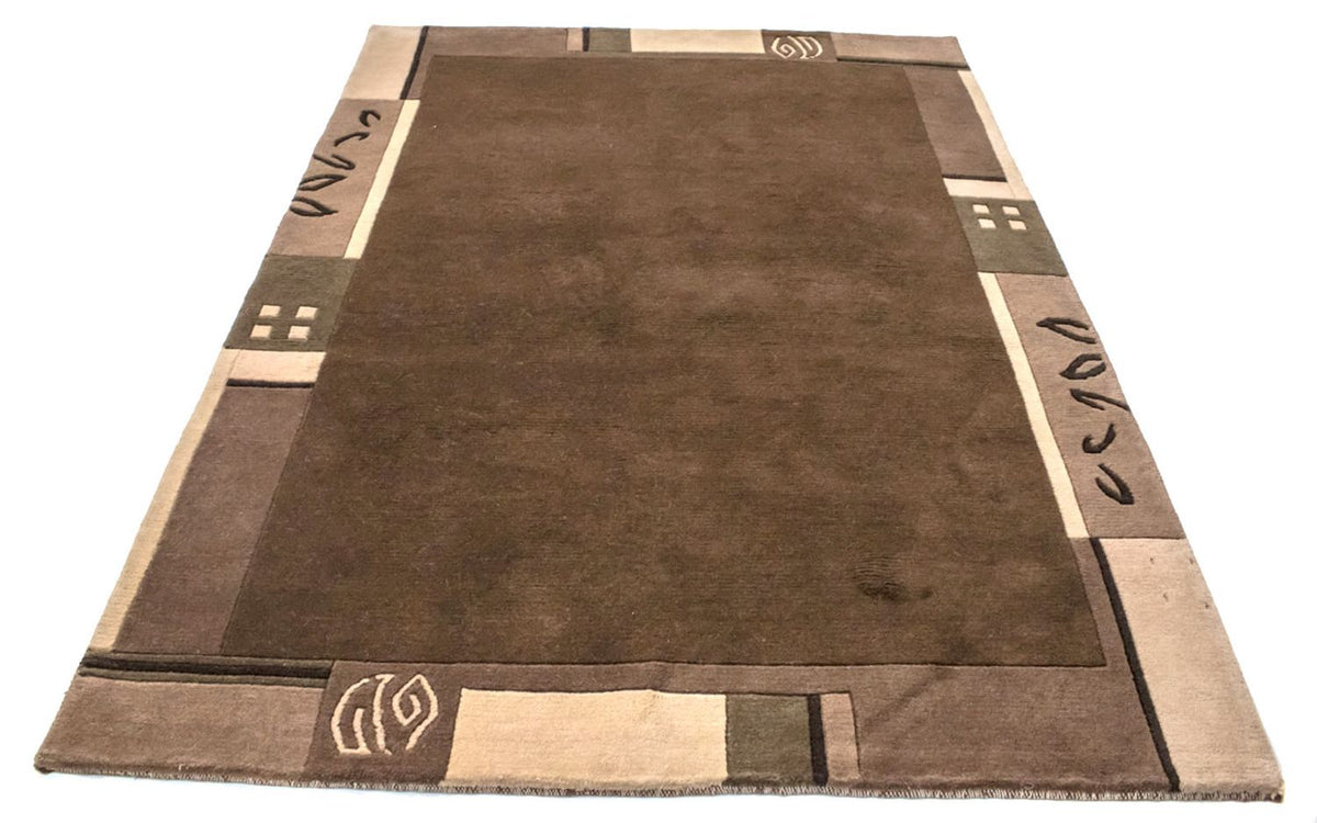Tapis Népalais - 199 x 144 cm - marron