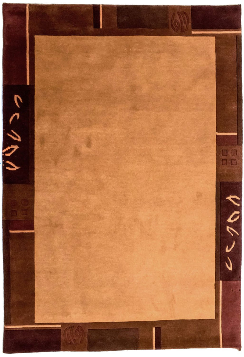 Tapis Népalais - 201 x 146 cm - orange
