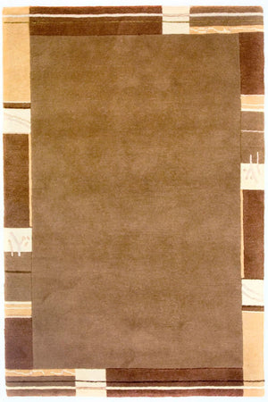 Tapis Népalais - 181 x 122 cm - marron