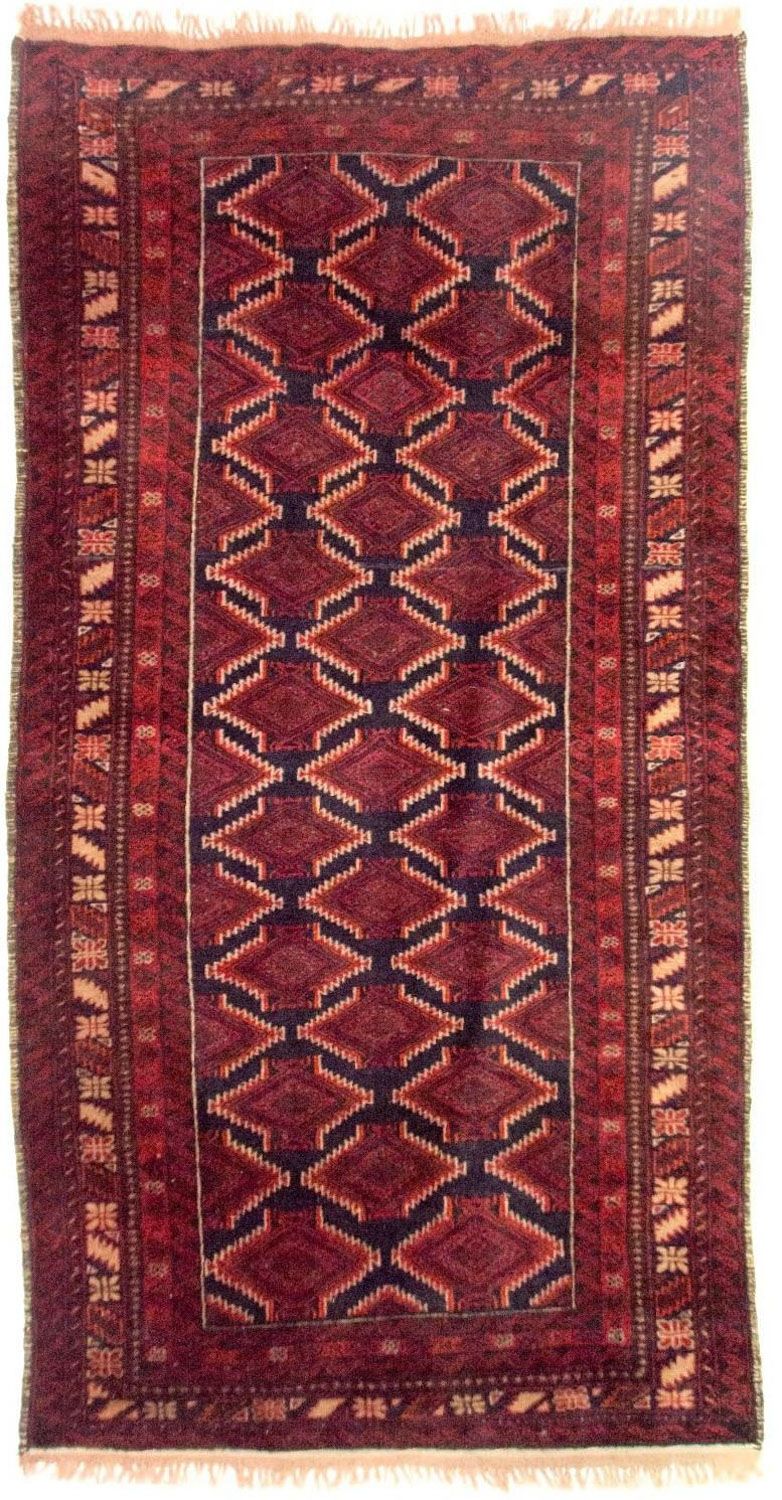 Tapis Belutsch - 197 x 100 cm - rouge