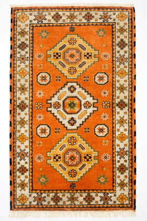 Tapis oriental - 158 x 95 cm - orange