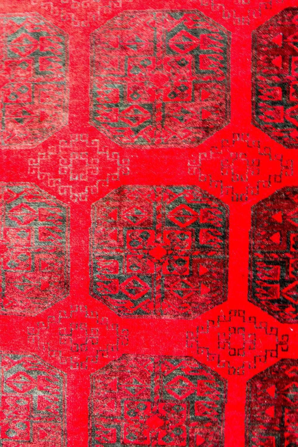 Tapis afghan - Boukhara - 292 x 203 cm - rouge