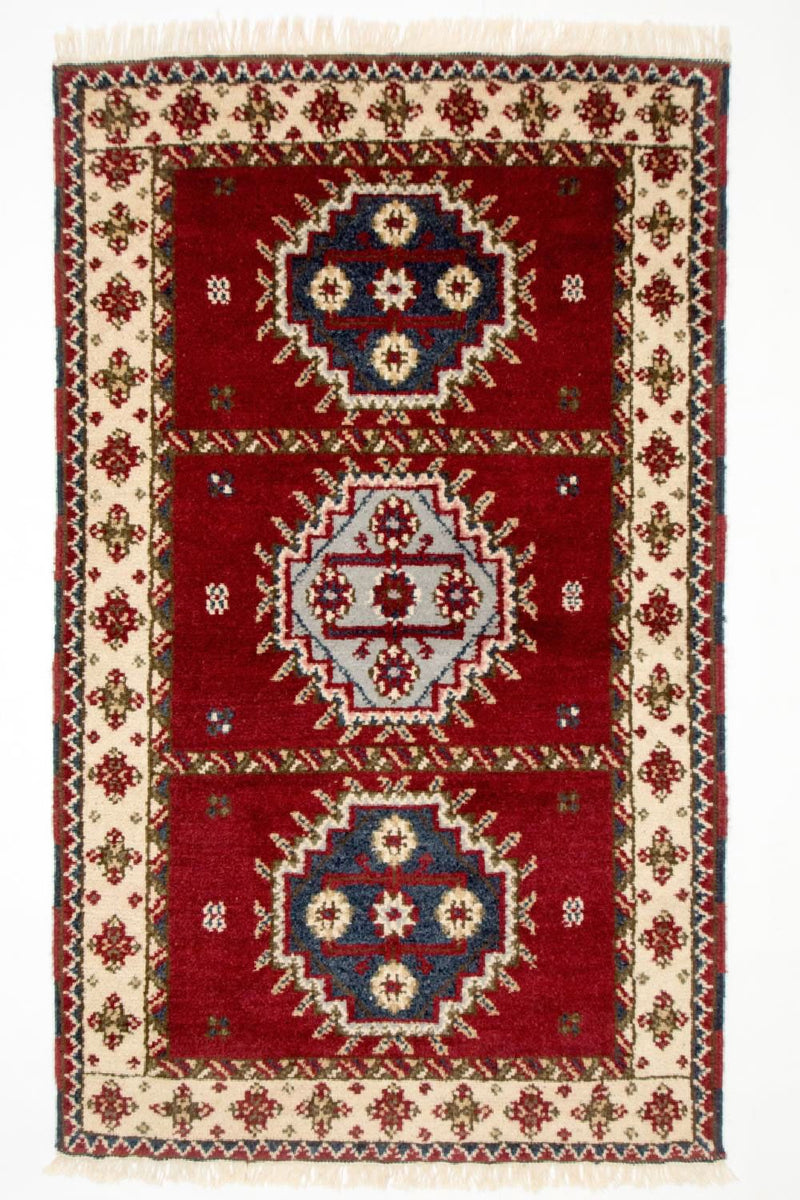 Tapis oriental - 154 x 93 cm - rouge