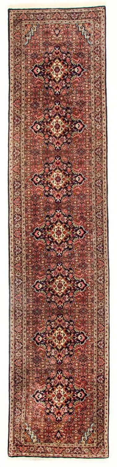 Tapis de couloir Tapis persan - Bidjar - 397 x 89 cm - rouge